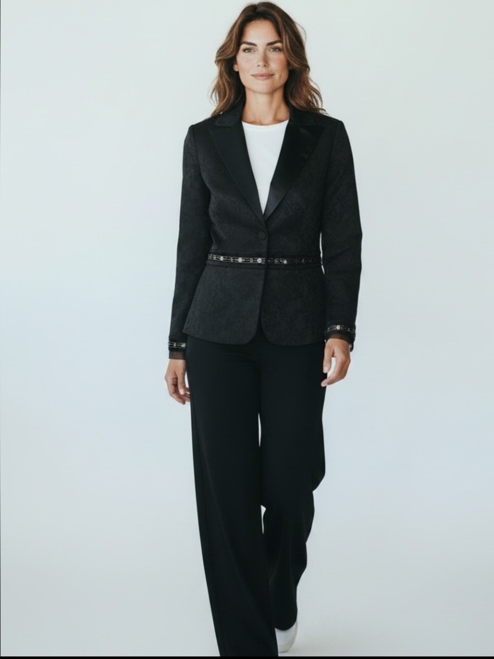 Georgiou Studio vintage y2k Black jacquard beaded jacket - Picture 17 of 17